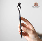 黑檀木发簪系列六款不同花饰发簪国风复古（款式随机）