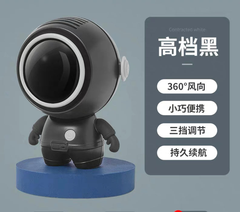 Astronaut Mini Electronic Fan - Black 太空人挂脖风扇 黑