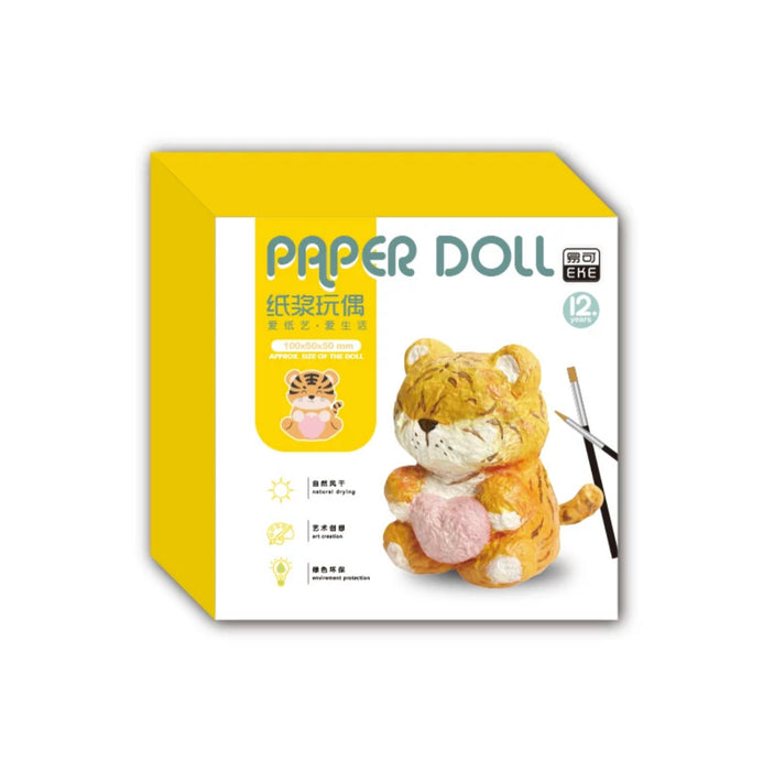 PAPUS Paper Doll Craft Kit - Tiger 纸浆玩偶 表白虎