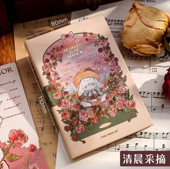 FANGDAO Ardele‘s Rose Manor Series Exquisite Notebook - A7 160 pages 方岛 阿黛尔的玫瑰庄园系列精装A7口袋本 手绘文艺精致 清晨采摘
