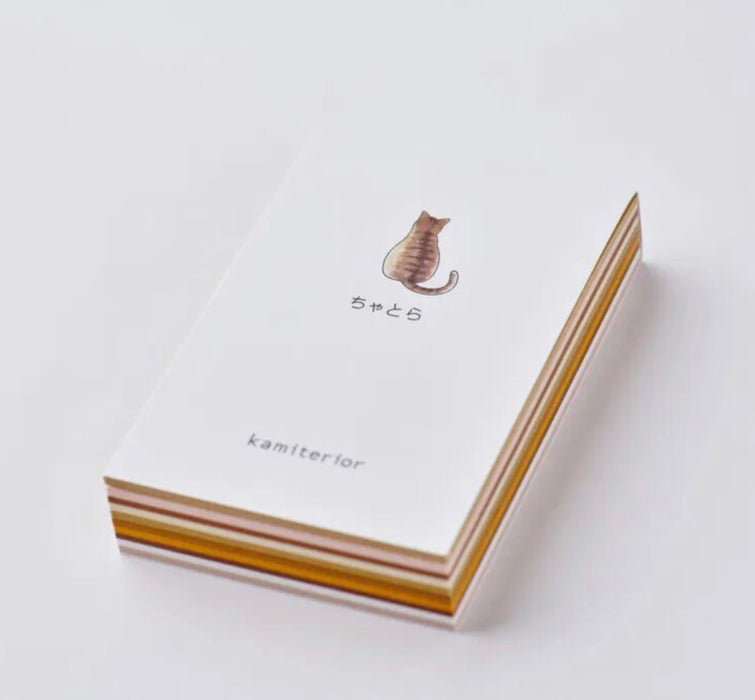 Kamiterior Mini Multipurpose Paper Pad Cat - Orange Tabby日本Kamiterior猫猫风格主题多用途迷你记事本 橙色毛纹