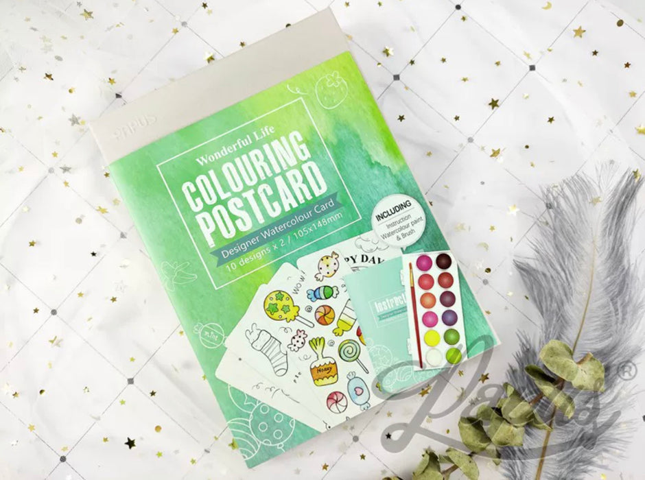 Designer Watercolour Postcard - Wonderful Life 水彩明信片 趣味生活