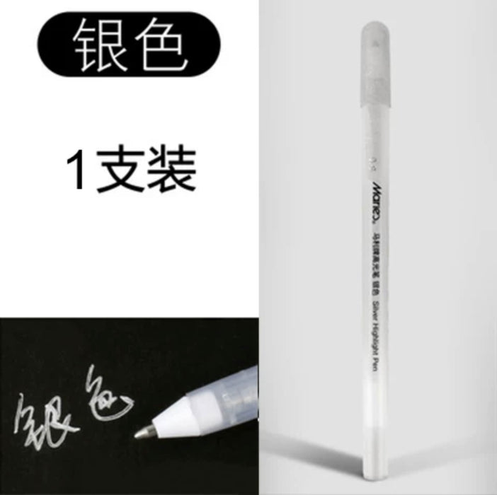 MARIE'S  Highlight Pen Silver 0.8mm马利高光笔 银色