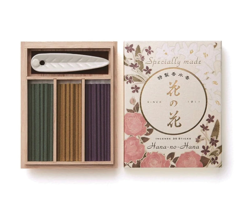 Nippon Kodo Incense ：Premium HANA-NO-HANA Assortment 30 sticks (Rose, Lily, & Violet) 日本香堂精品线香 花之花