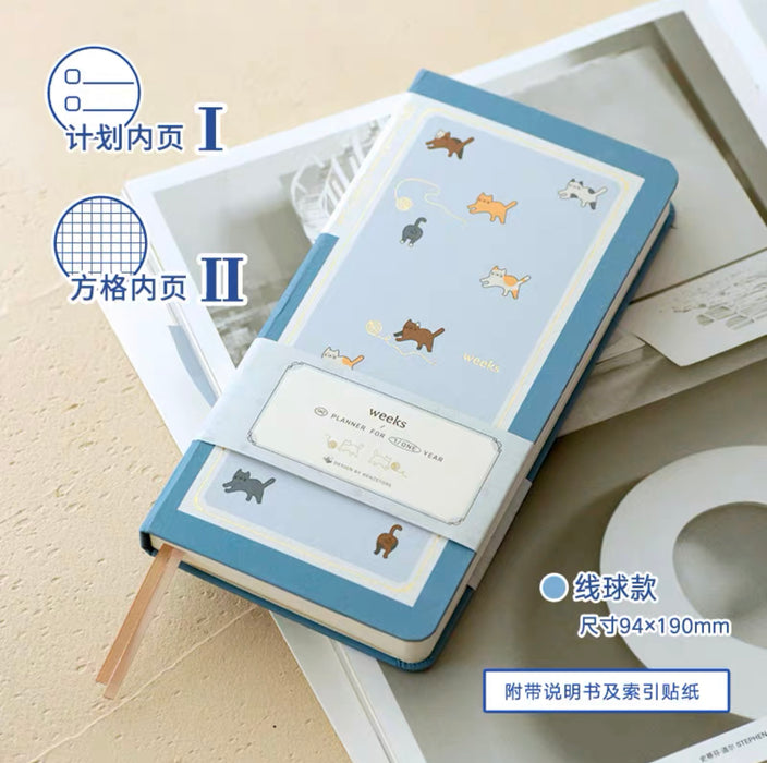 BENZSTORE Weeks Handbook - Cats 自填周计划weeks手帐本 多功能内页 猫猫