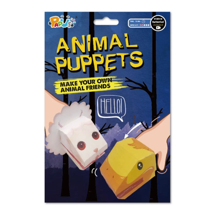 PAPUS Animal Puppets Paper Craft Kit - Sheep & Duck 立体卡通手偶 羊鸭