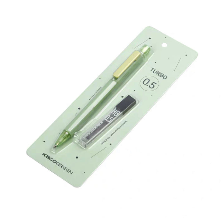 KACO Turbo Mechanical Pencil - 0.5mm Green KACO TURBO系列自动铅笔 - 0.5mm 绿色