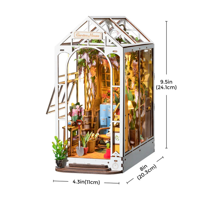 ROLIFE Book Nook Shelf Insert - Holiday Garden House TGB06 若来DIY手工拼装模型 假日花房