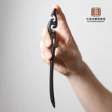 黑檀木发簪系列六款不同花饰发簪国风复古（款式随机）