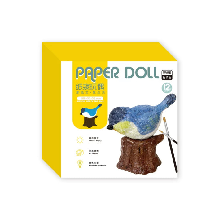 PAPUS Paper Doll Craft Kit - Bird 纸浆玩偶 肥宅鸟