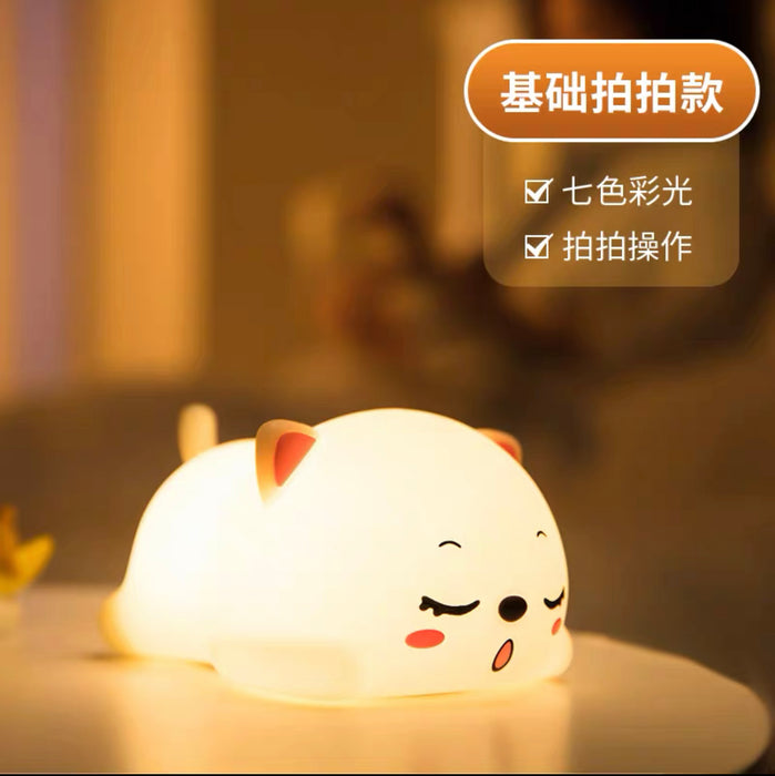 Sleepy Cat Nightlight 呼噜猫硅胶灯 拍拍款