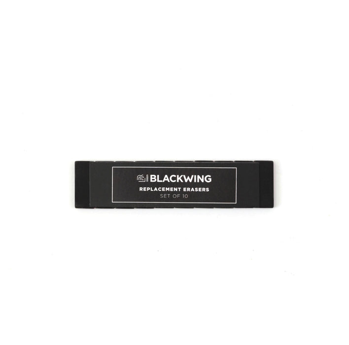Blackwing Replacement Erasers - Black (Set of 10) 黑翼替换装橡皮 10个装 黑色