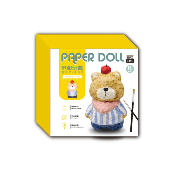 PAPUS Paper Doll Craft Kit - Bear 纸浆玩偶 熊先森