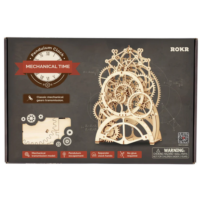 ROKR Pendulum Clock LK501 3D Wooden Puzzle 若客DIY手工拼装模型 LK501 时之恒摆钟