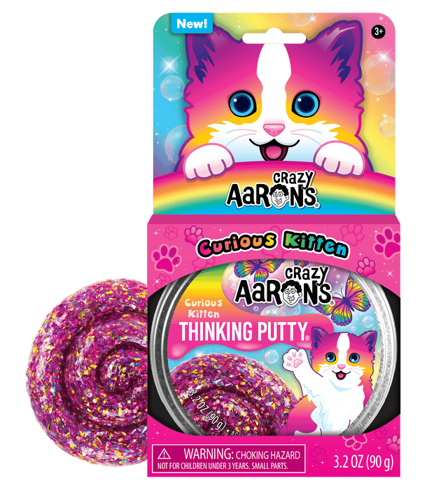Crazy Aaron's Thinking Putty - Curious Kitten 美国Crazy Aaron‘s疯狂亚伦彩泥黏土解压软胶玩具