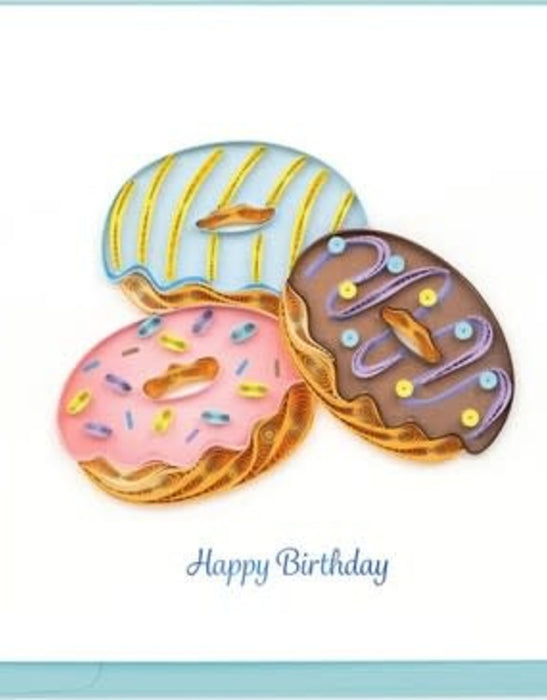 Quilled Birthday Donuts Greeting Card 立体甜甜圈生日贺卡