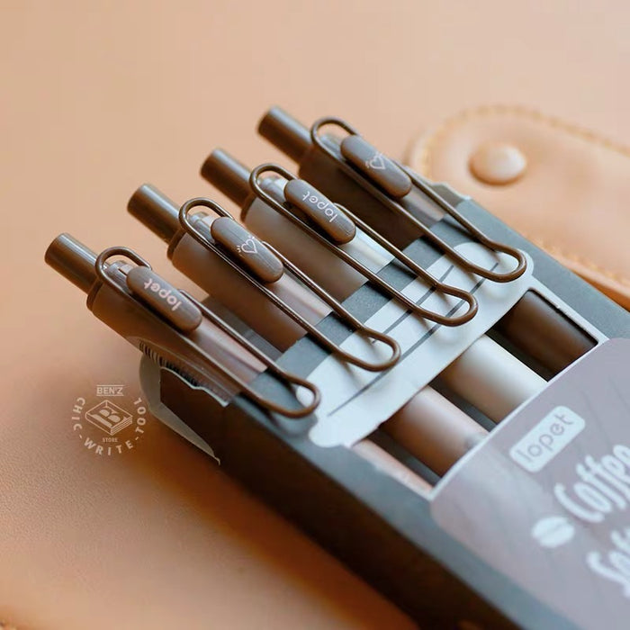Coffee Soft Bread gel pen 0.5 black 海绵握感缓解疲劳按动中性笔