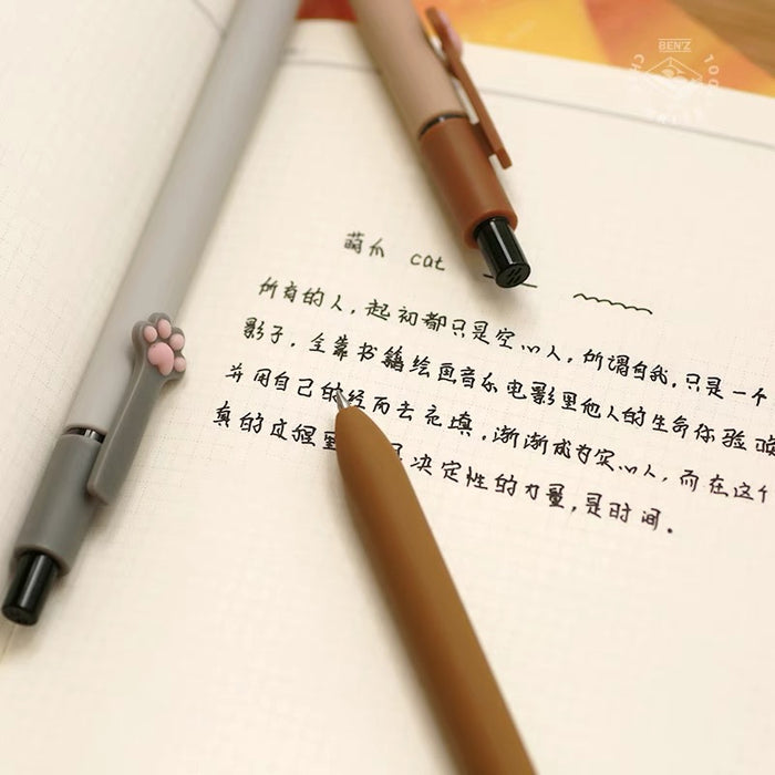 ZENNYTH Cat Paw Gel Ink Pen - 0.5mm Black Ink 赞仕猫爪造型中性笔 0.5mm黑色