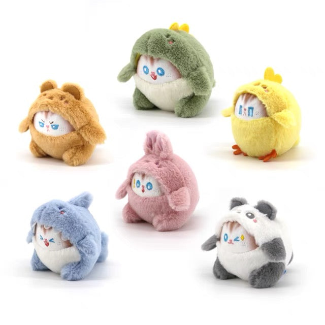 Decompression Plush Cat Squeezy Toy 猫蛋蛋cos动物解压玩具（颜色随机）