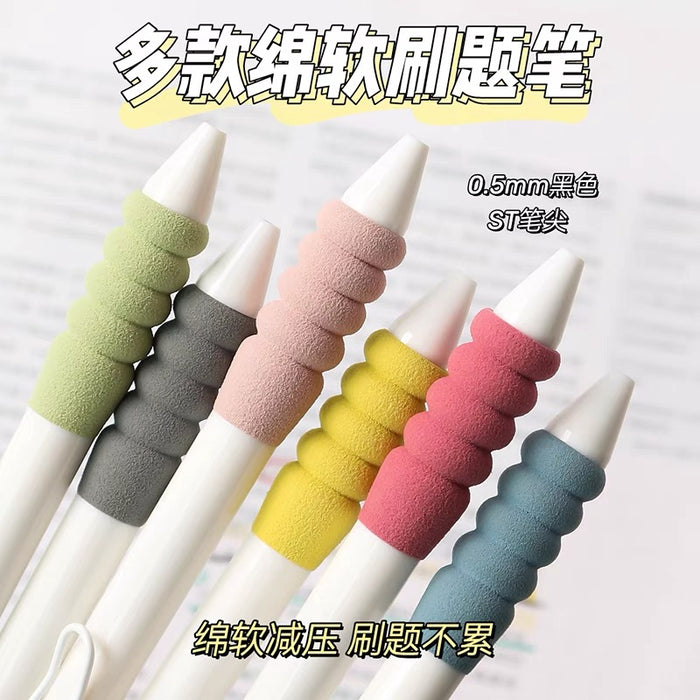 LANGUO Soft Grip Gel Ink Pen Set - 6 pcs 蓝果浮云绵软握手刷题笔 6pcs