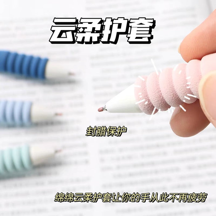 LANGUO Soft Grip Gel Ink Pen Set - 6 pcs 蓝果浮云绵软握手刷题笔 6pcs
