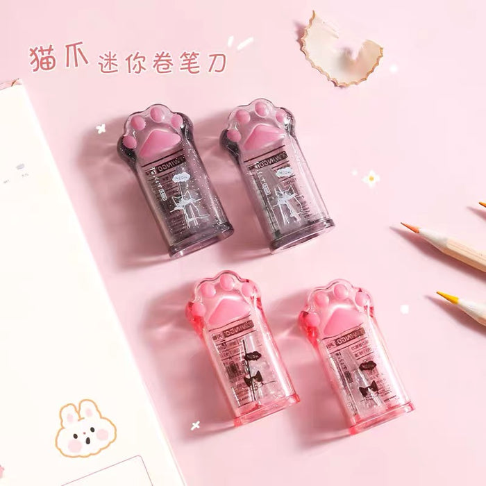 Cat Paw Shape Mini Pencil Sharpener - Pink 猫爪卷笔刀小型迷你 粉色
