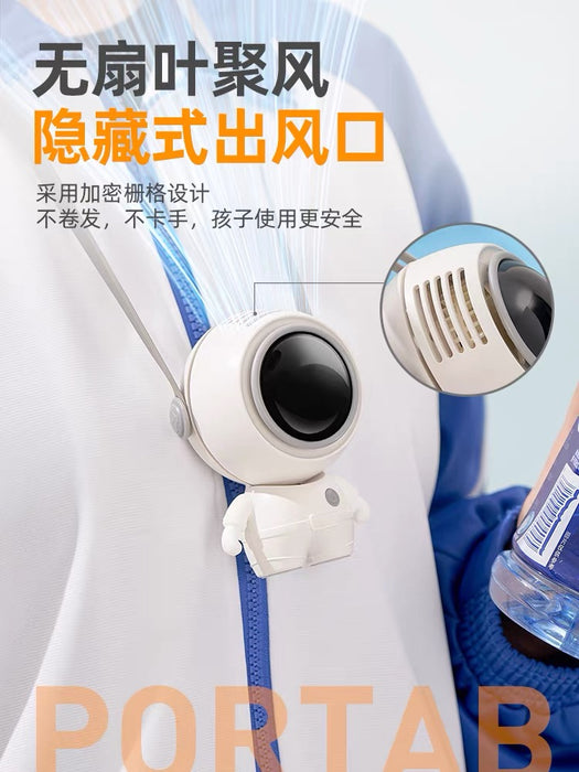 Astronaut Mini Electronic Fan - Black 太空人挂脖风扇 黑