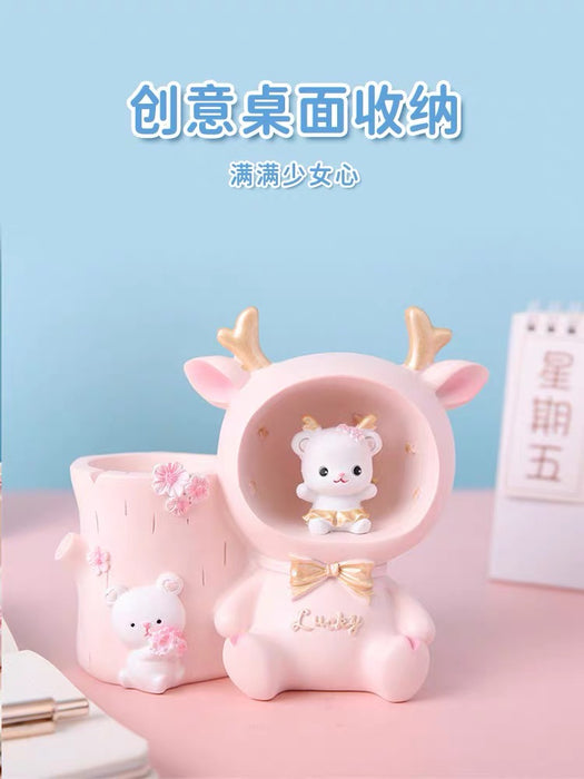 Cute Bear Pen Container with Nightlight萌熊笔筒小夜灯