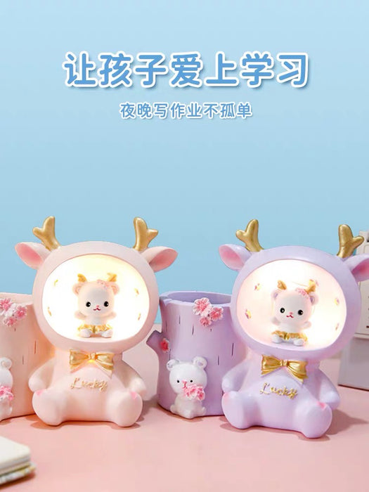 Cute Bear Pen Container with Nightlight萌熊笔筒小夜灯