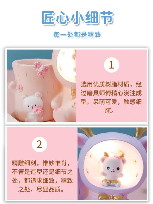Cute Bear Pen Container with Nightlight萌熊笔筒小夜灯