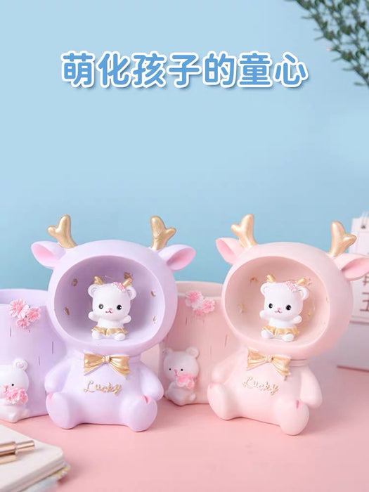 Cute Bear Pen Container with Nightlight萌熊笔筒小夜灯
