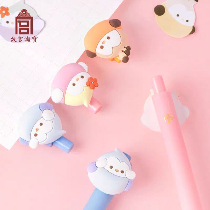 Gift from the Palace Museum：Birds Series Gel Ink Pen Gift Box - Black Ink 故宫文创 鸟谱按动可爱黑色中性笔签字笔 套装