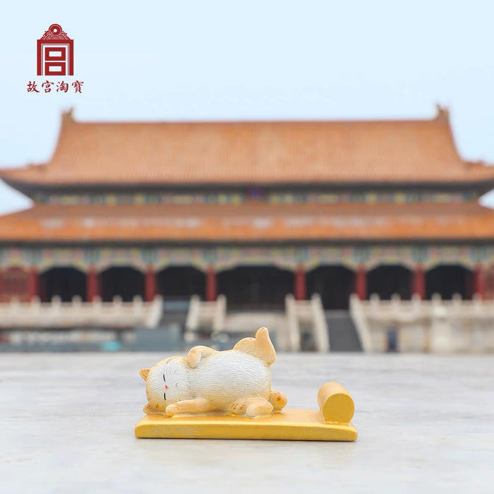 Gift from the Palace Museum：Lying Cat Phone Holder 故宫文创 猫躺龙床手机支架