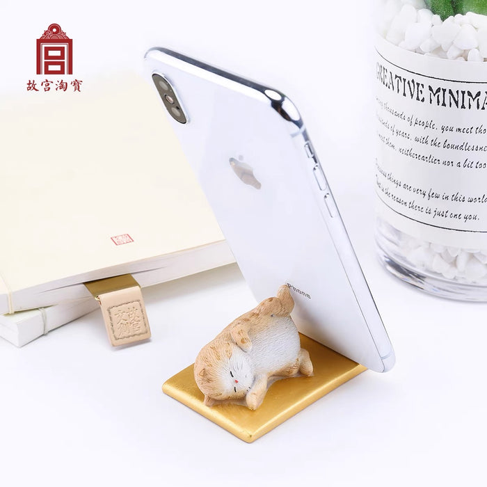 Gift from the Palace Museum：Lying Cat Phone Holder 故宫文创 猫躺龙床手机支架
