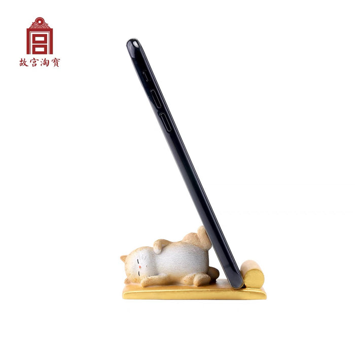 Gift from the Palace Museum：Lying Cat Phone Holder 故宫文创 猫躺龙床手机支架