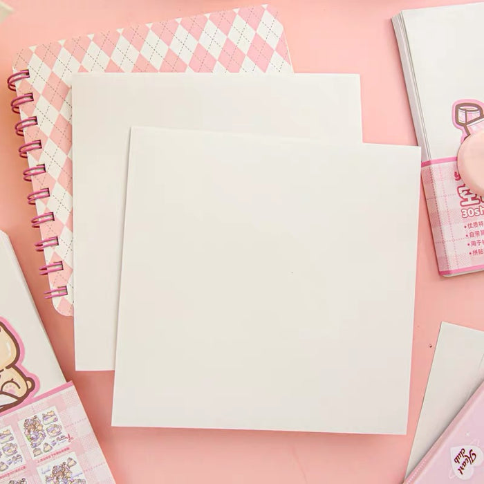 Decorative Blank Stickers 空白打底贴纸 手帐diy装饰白底贴纸少女心ins风装饰拼贴