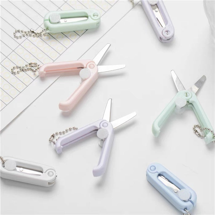 Candy Color Foldable Scissors ins简约折叠小剪刀迷你便携伸缩糖果色 颜色随机