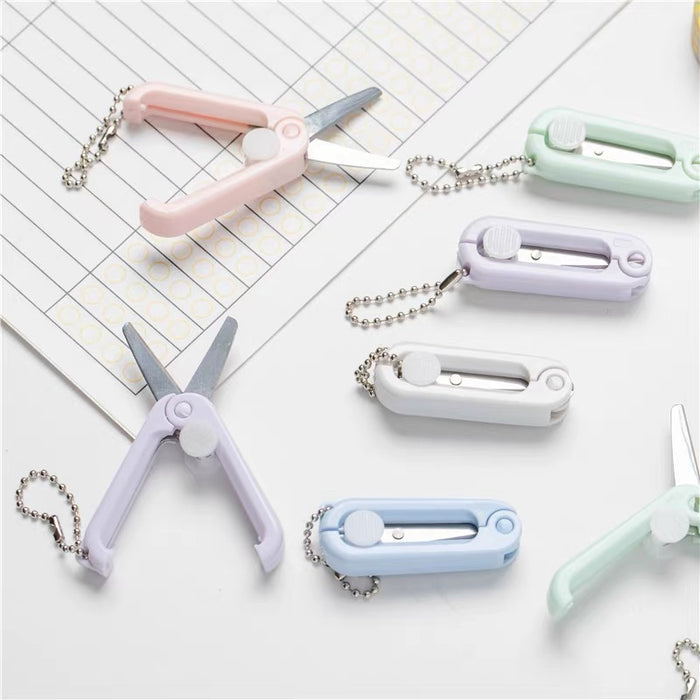 Candy Color Foldable Scissors ins简约折叠小剪刀迷你便携伸缩糖果色 颜色随机