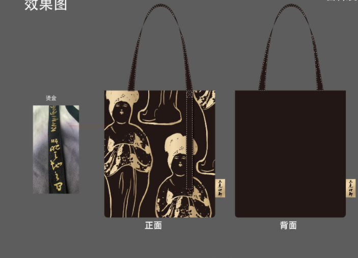 Traditional Chinese Court Ladies Canvas Tote Bag 古典仕女图帆布包