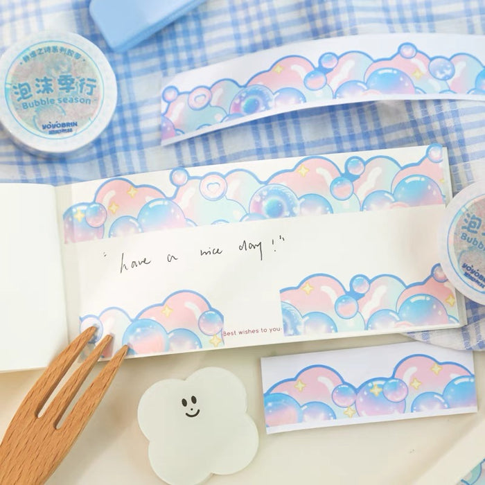 Artistic Decorative Tape 梦幻云朵手帐胶带贴纸 蜜桃乌龙