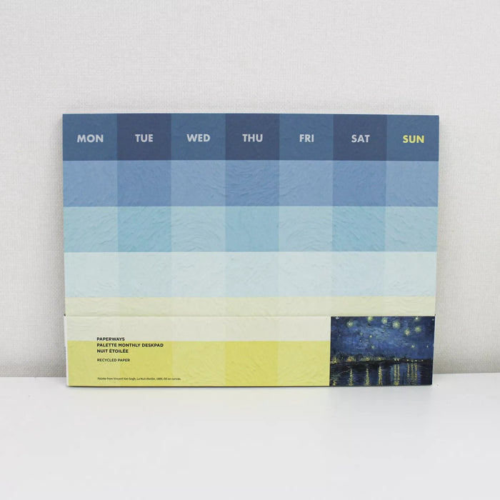 Paperways Palette Monthly Deskpad - Nuit Étoilée 50 pages月度计划簿 梵高《星月夜》 50页