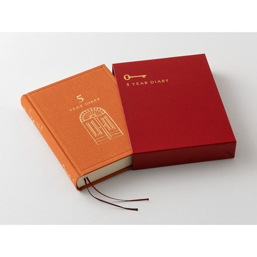 MIDORI 5-Year Mini Diary - Red 366pages 日本MIDORI人生日记5年连用迷你日记本 红色 366页
