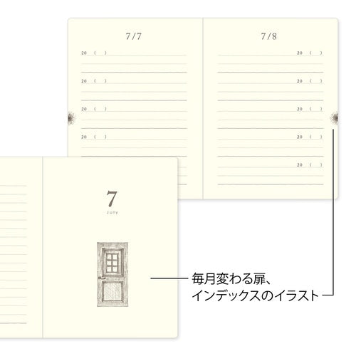 MIDORI 5-Year Mini Diary - Red 366pages 日本MIDORI人生日记5年连用迷你日记本 红色 366页