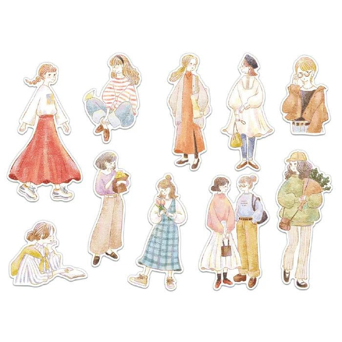 Mind Wave Flake Stickers - Amie Crayon Girl日本Mind Wave手帐装饰贴纸 蜡笔女孩