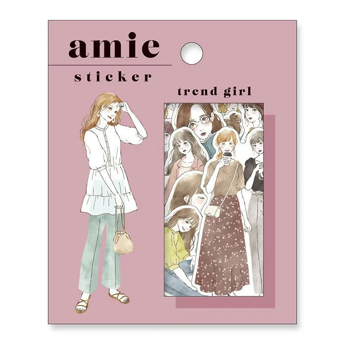 Mind Wave Flake Stickers - Amie Trend Girl日本Mind Wave手帐装饰贴纸 时尚女孩