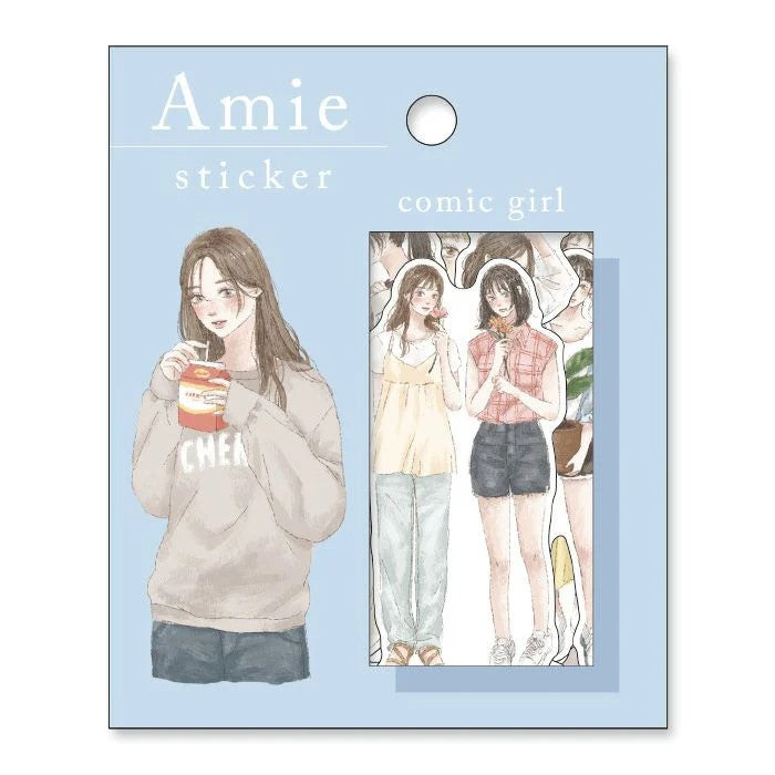 Mind Wave Flake Stickers - Amie Comic Girl日本Mind Wave手帐装饰贴纸 漫画女孩