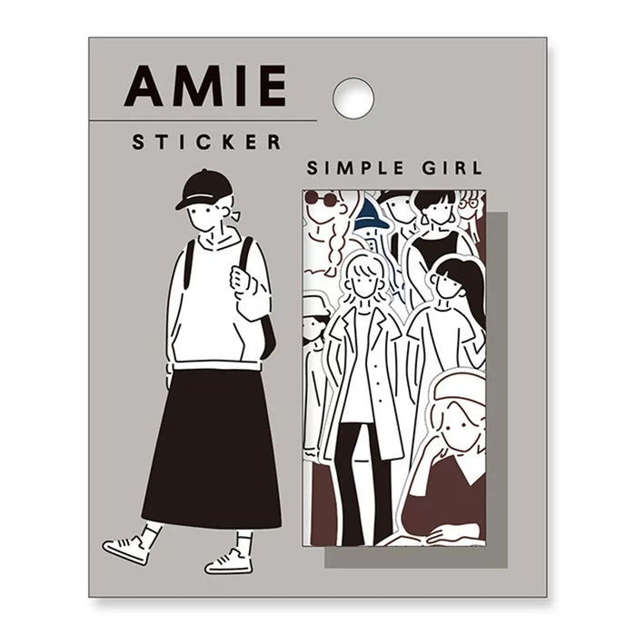 Mind Wave Flake Stickers - Amie Simple Girl日本Mind Wave手帐装饰贴纸 简单女孩