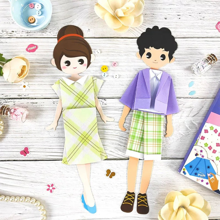 PAPUS Costume Games 换装娃娃手工折纸教程 B款