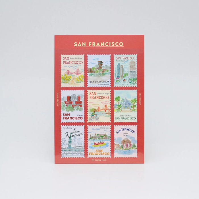 L'après-midi Postage Stamp Sticker - San Francisco午后系列邮票造型贴纸 旧金山