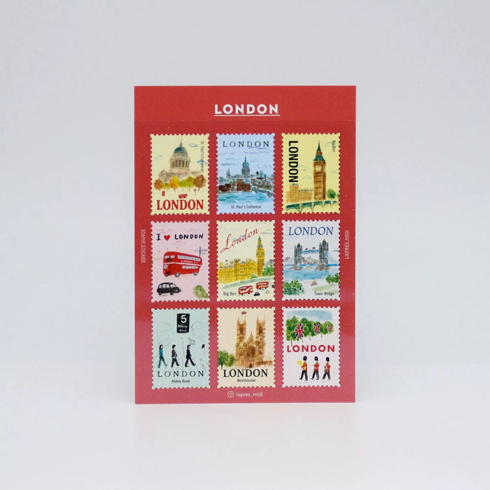 L'après-midi Postage Stamp Sticker - London午后系列邮票造型贴纸 伦敦